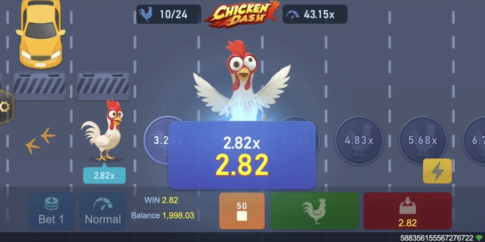 Chicken Dash gameplay